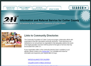 Collier County 211 website