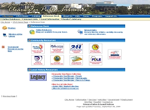 Pinellas County - Clearwater Public Library E-government Page