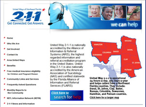 St Johns County 211 website