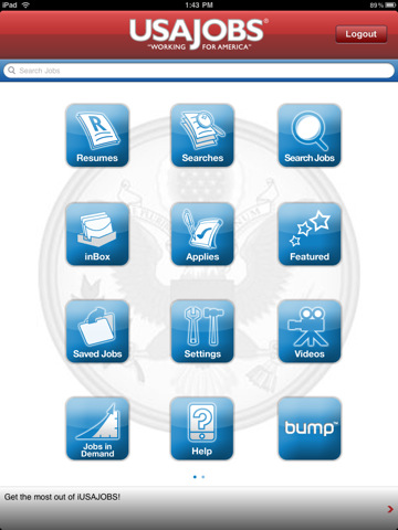 iUSAjobs screen shot iUSAjobs screen shot